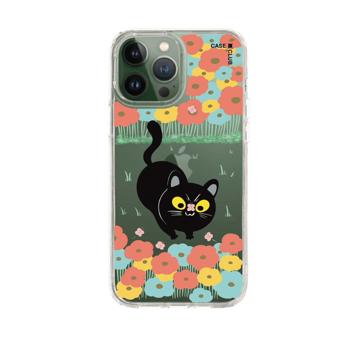 flower black cat